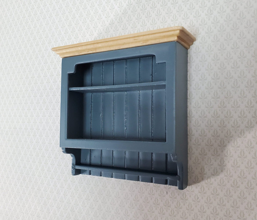 Dollhouse Miniature Hanging Shelf Blue/Gray 1:12 Scale Kitchen Bathroom Furniture - Miniature Crush