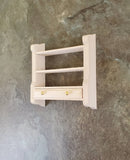 Dollhouse Miniature Hanging Shelf with Drawer 1:12 Scale Furniture Unpainted Wood - Miniature Crush