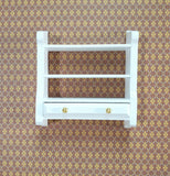 Dollhouse Miniature Hanging Shelf with Drawer 1:12 Scale Furniture White - Miniature Crush