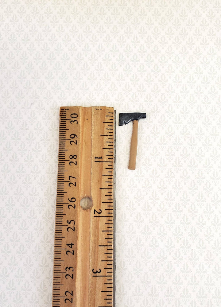 Dollhouse Miniature Hatchet Axe Tool 1:12 Scale Hand Painted Metal - Miniature Crush