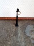 Dollhouse Miniature Horse Hitching Post 1:12 Scale Painted Black Metal - Miniature Crush