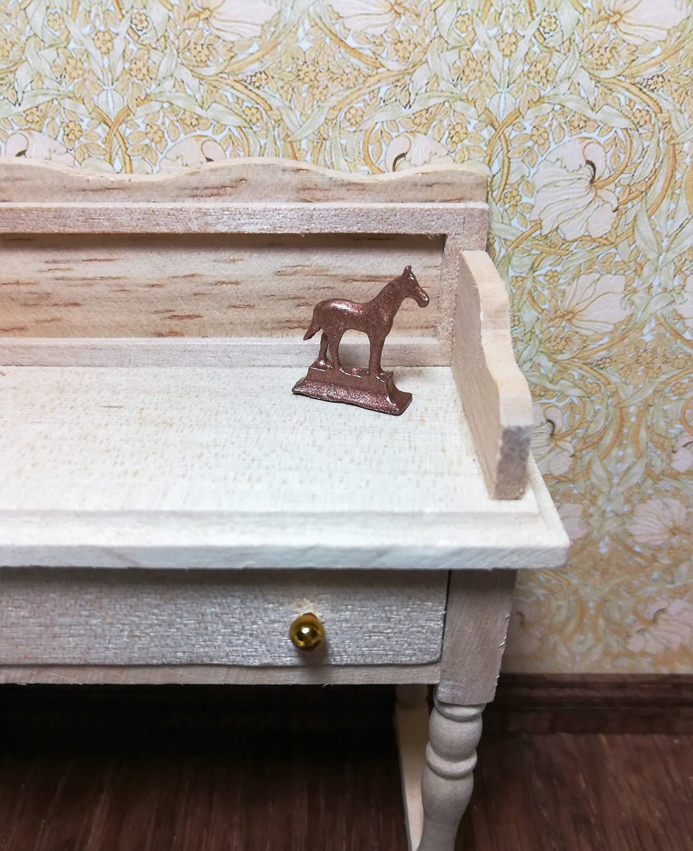 Dollhouse Miniature Horse Statue Trophy Bronze 1:12 Scale Painted Metal - Miniature Crush