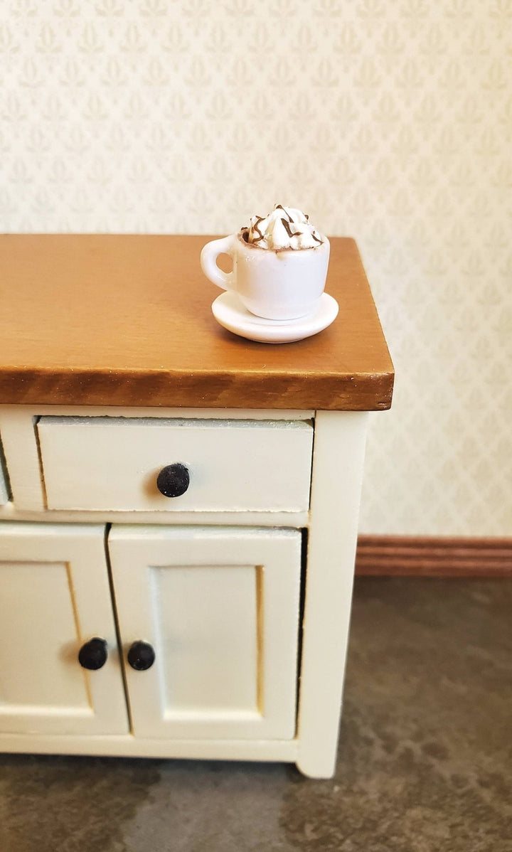 Dollhouse Miniature Hot Cocoa or Coffee Mug Large with Whip Cream 1:12 Scale Food - Miniature Crush