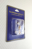 Dollhouse Miniature Hurricane Lamp 12 Volt Light 1:12 Scale Vintage Style Gold LT1003 - Miniature Crush
