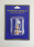 Dollhouse Miniature Hurricane Lamp 12 Volt Light 1:12 Scale Vintage Style Gold LT1003 - Miniature Crush