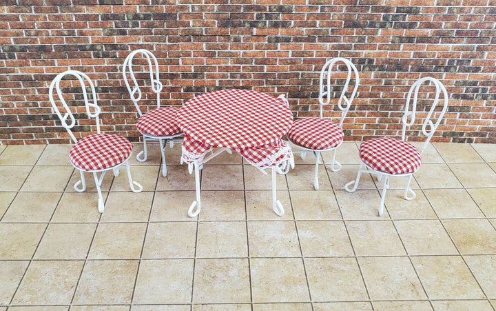 Dollhouse Miniature Ice Cream Parlor Patio Set Table 2 Chairs 1:12 Scale Fairy Garden Bistro - Miniature Crush