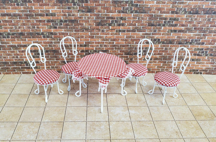 Dollhouse Miniature Ice Cream Parlor Patio Set Table 2 Chairs 1:12 Scale Fairy Garden Bistro - Miniature Crush