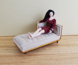 Dollhouse Miniature JBM Chase Sofa Mid Century Modern 1:12 Furniture Couch - Miniature Crush