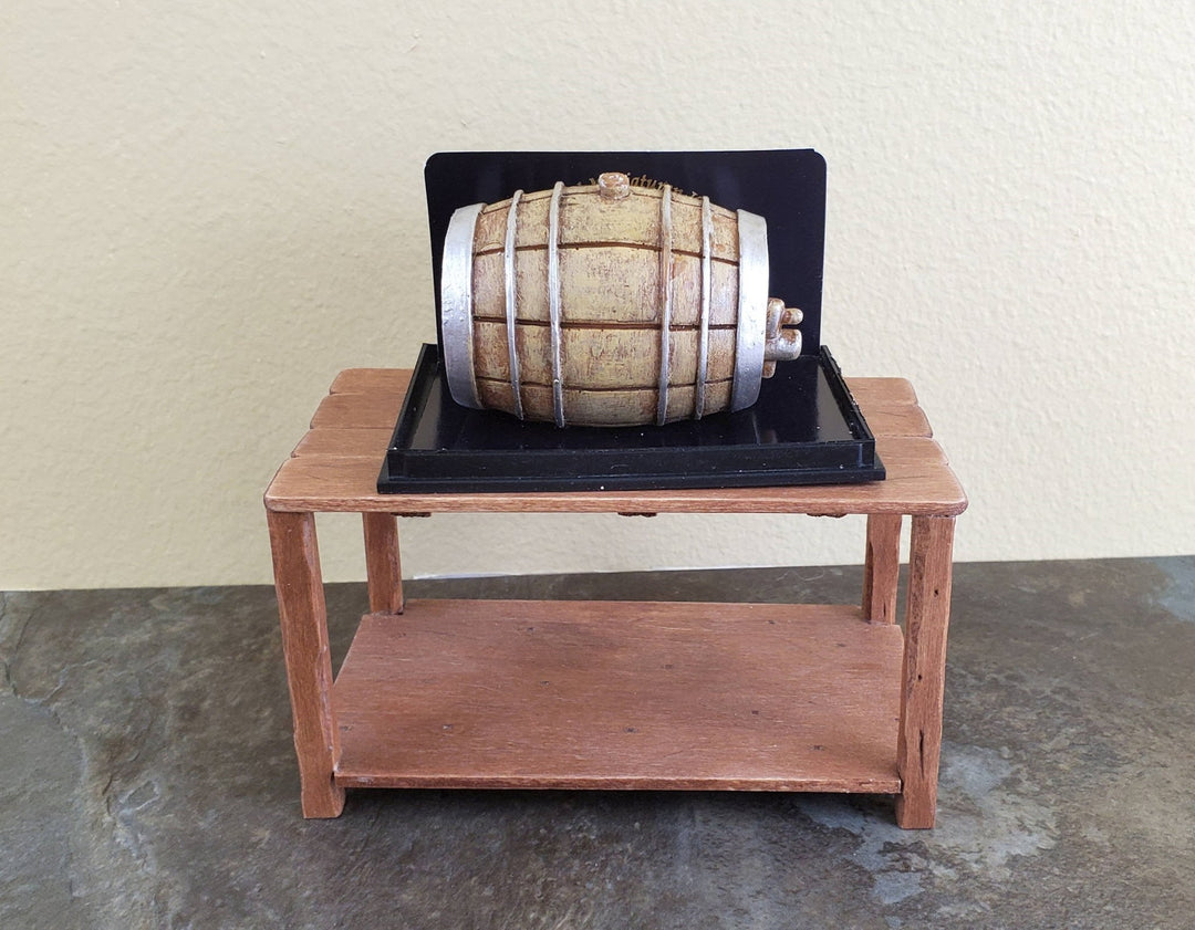 Dollhouse Miniature Keg Large with Tap 1:12 Scale Tapped Keg Beer Whiskey Barrel - Miniature Crush