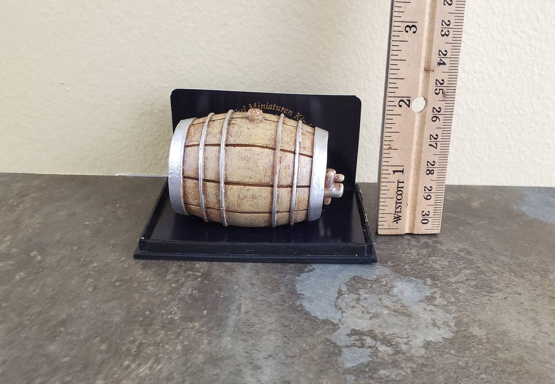 Dollhouse Miniature Keg Large with Tap 1:12 Scale Tapped Keg Beer Whiskey Barrel - Miniature Crush