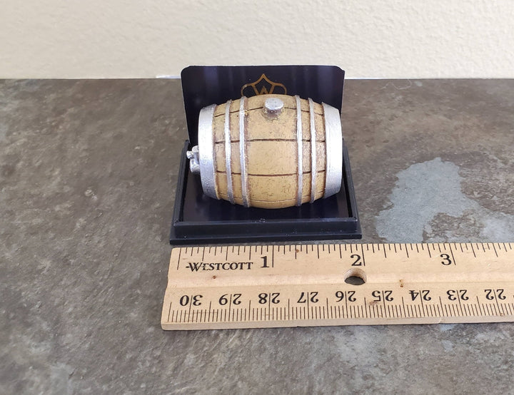 Dollhouse Miniature Keg with Tap Medium 1:12 Scale Keg Beer or Wine Cask Reutter - Miniature Crush