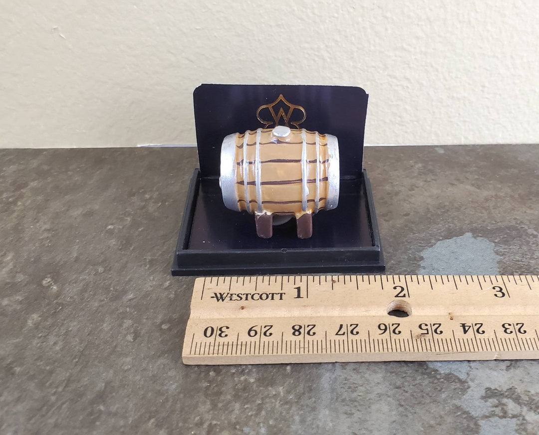 Dollhouse Miniature Keg with Tap Small 1:12 Scale Keg Beer or Wine Cask Reutter - Miniature Crush