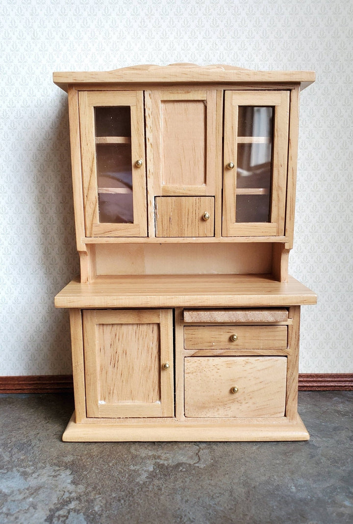 Dollhouse Miniature Kitchen Cabinet w/ Flour Bin 1:12 Scale Furniture Light Oak - Miniature Crush