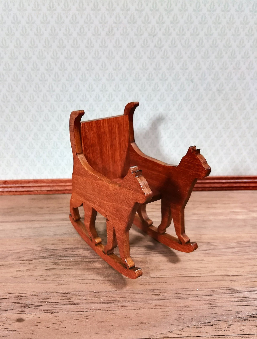 Dollhouse Miniature Kitty Cat Rocking Chair KIT 1:12 Scale Easy to Assemble - Miniature Crush