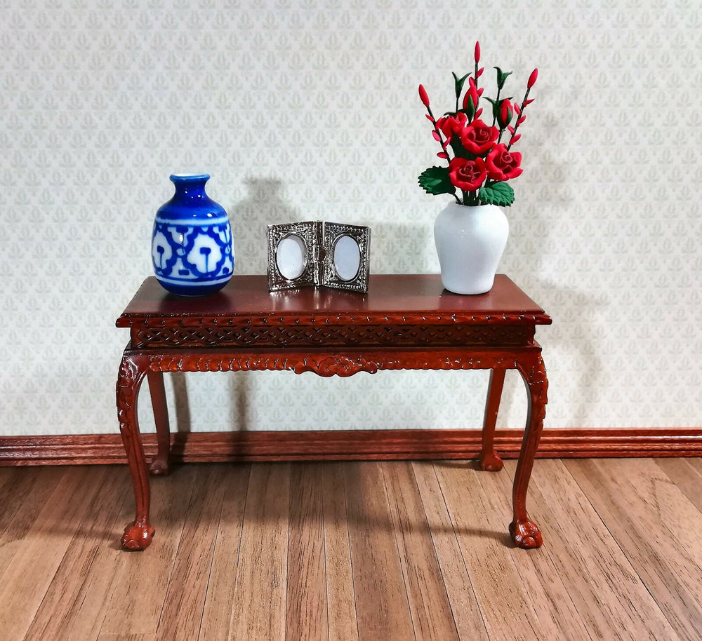 Dollhouse Miniature Large Blue & White Decorative Vase or Urn 1:12 Scale - Miniature Crush