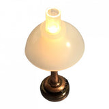 Dollhouse Miniature LED Battery Table Lamp Large 1:12 or 1/6 Scale Vintage Style - Miniature Crush