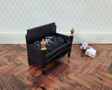Dollhouse Miniature Lit Fire Basket Fireplace Insert Coals 1:12 Scale 12 Volt with Plug - Miniature Crush