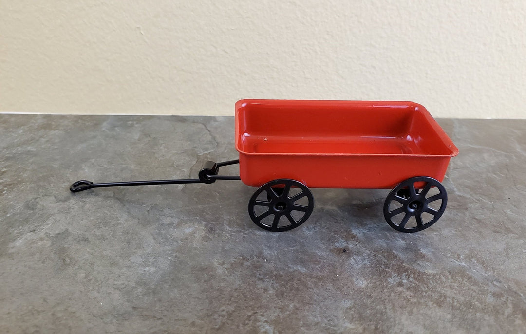 Dollhouse Metal Craft Cart Red 3 Tier Moving Wheels 1:12 Scale
