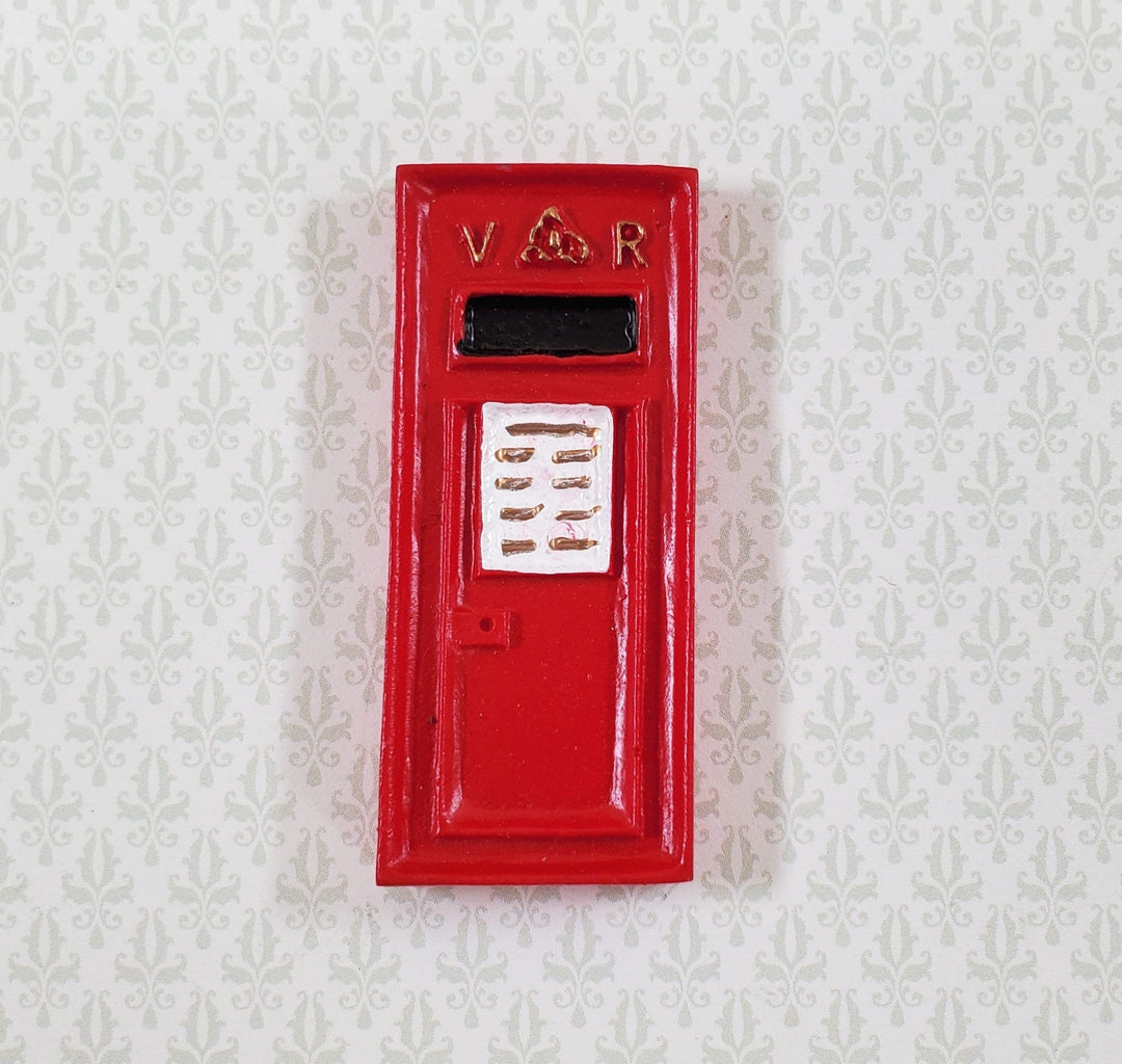 Dollhouse Miniature Mailbox Red Letter Box Wall Mount UK 1:12 Scale Accessory - Miniature Crush