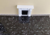 Dollhouse Miniature Marble Tile Flooring Sheet Black with White World Model 34737 1:12 Scale - Miniature Crush