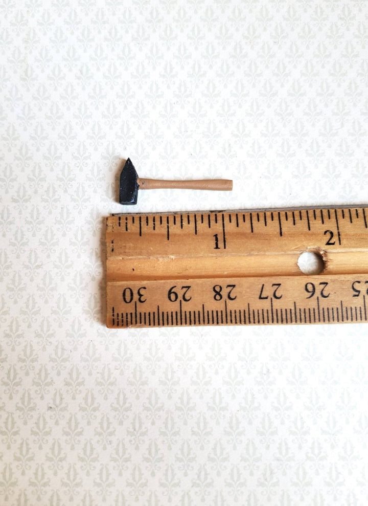 Dollhouse Miniature Mason's Hammer Vintage Style 1:12 Scale Tool Painted Metal - Miniature Crush