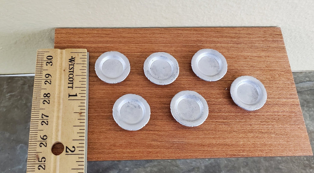 Dollhouse Miniature Metal Bowls x6 1:12 Scale Dishes Cast White Metal Phoenix Model - Miniature Crush