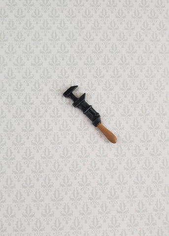 Dollhouse Miniature Monkey Wrench 1:12 Scale Pipe Tool Painted Metal - Miniature Crush