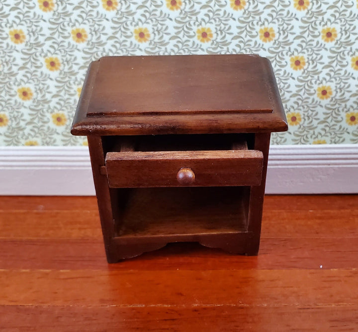 Dollhouse Miniature Nightstand Side Table with Drawer 1:12 Scale Furniture - Miniature Crush
