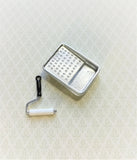 Dollhouse Miniature Paint Roller & Painting Pan 1:12 Scale Metal - Miniature Crush