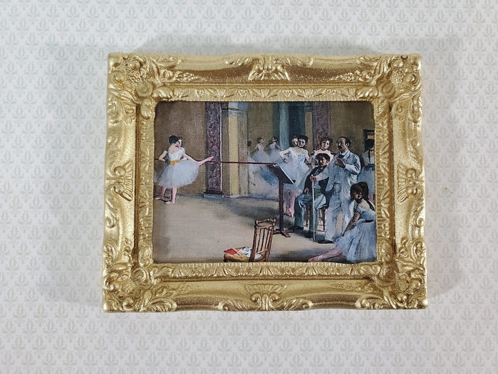 Dollhouse Miniature Picture Frame 1:6 Scale Large Fancy Gold for Painting - Miniature Crush