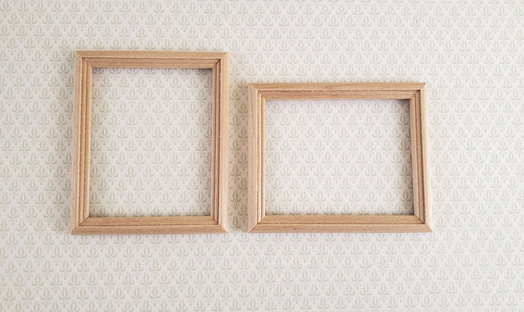 Dollhouse Miniature Picture Frame Large for Painting x2 Unpainted Wood 1:12 Scale - Miniature Crush