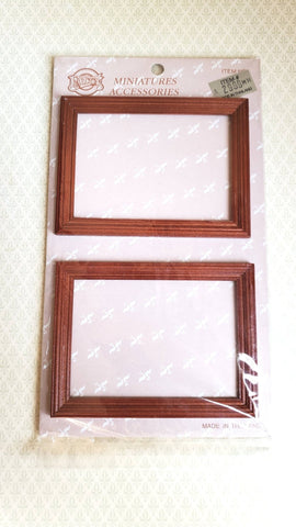 Dollhouse Miniature Picture Frame Large Mahogany for Painting x2 Large 1:12 Scale - Miniature Crush
