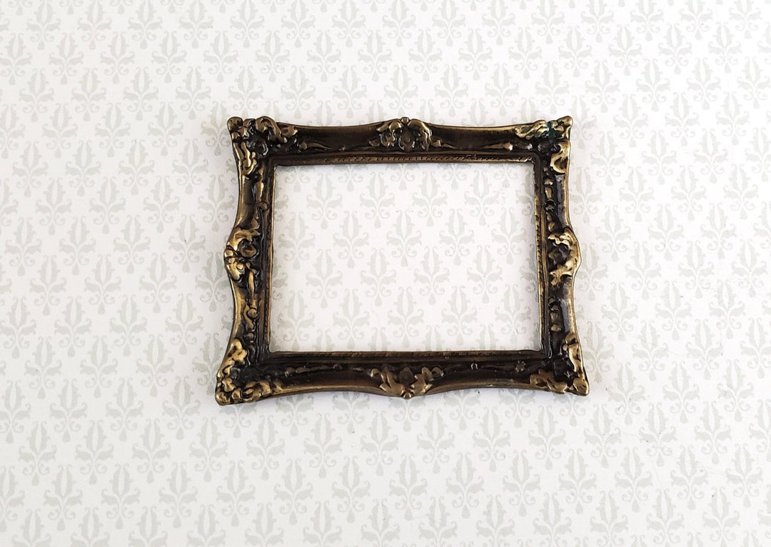 Dollhouse Miniature Picture Frame Metal Antique Bronze for Paintings 1:12 Scale - Miniature Crush
