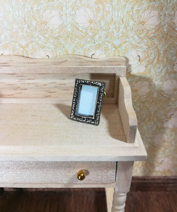 Dollhouse Miniature Picture Frame Small Bronze Rectangle with Stand 1:12 Scale - Miniature Crush