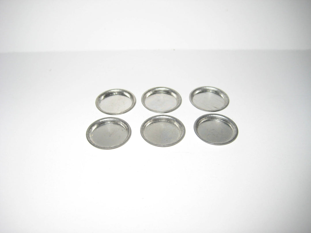 Dollhouse Miniature Pie Pans or Plates x6 Tin Metal for Mini Food 1:12 Scale Accessory - Miniature Crush