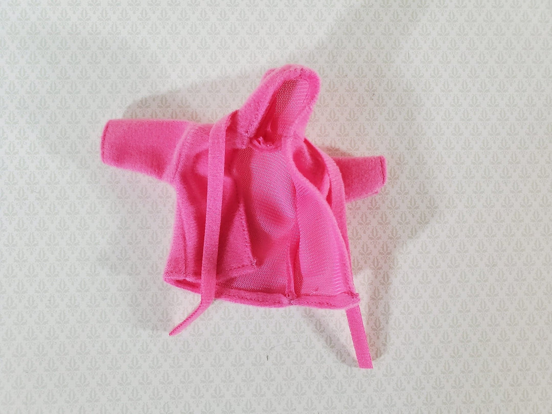 Dollhouse Miniature Pink Hoodie or Robe 1:12 Scale Clothes Wearable fits 6" Phicen - Miniature Crush
