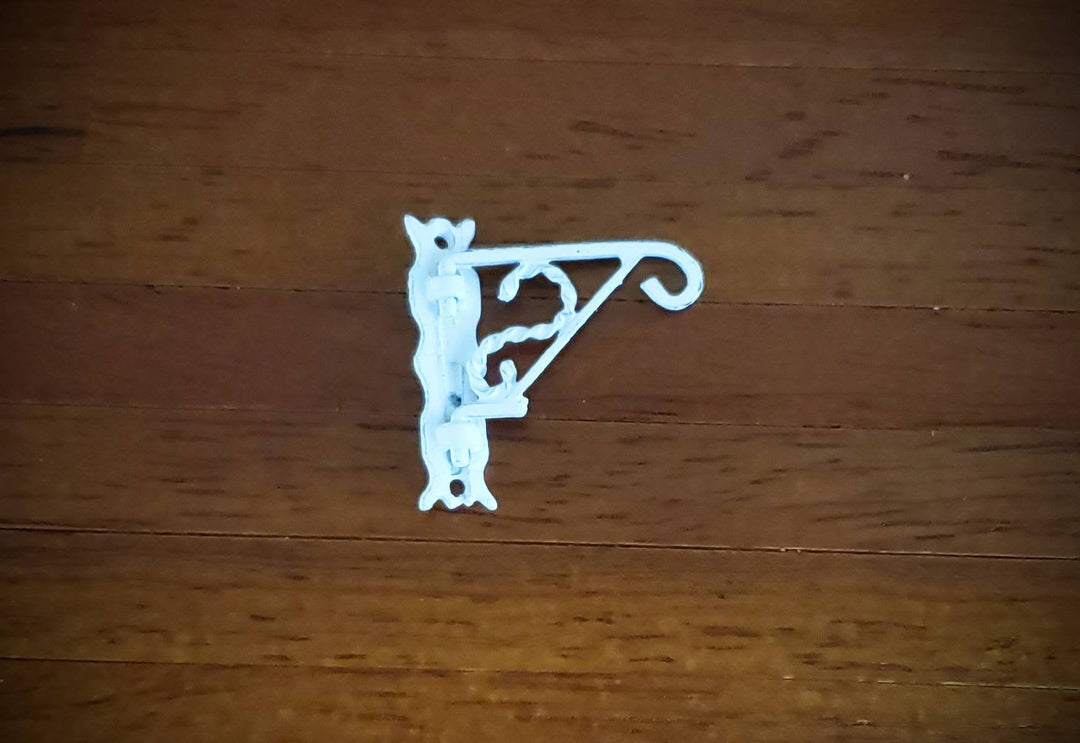 swivel hanging plant hooks Dollhouse Miniature Plant Hanger Hook White Swivel Metal 1:12 Scale