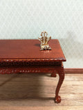 Dollhouse Miniature Plate Stand Holder Gold 1:12 Scale Painted Metal - Miniature Crush