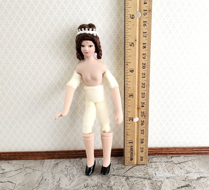 Dollhouse Miniature Porcelain Doll Undressed Female Mom Poseable 1:12 Scale - Miniature Crush