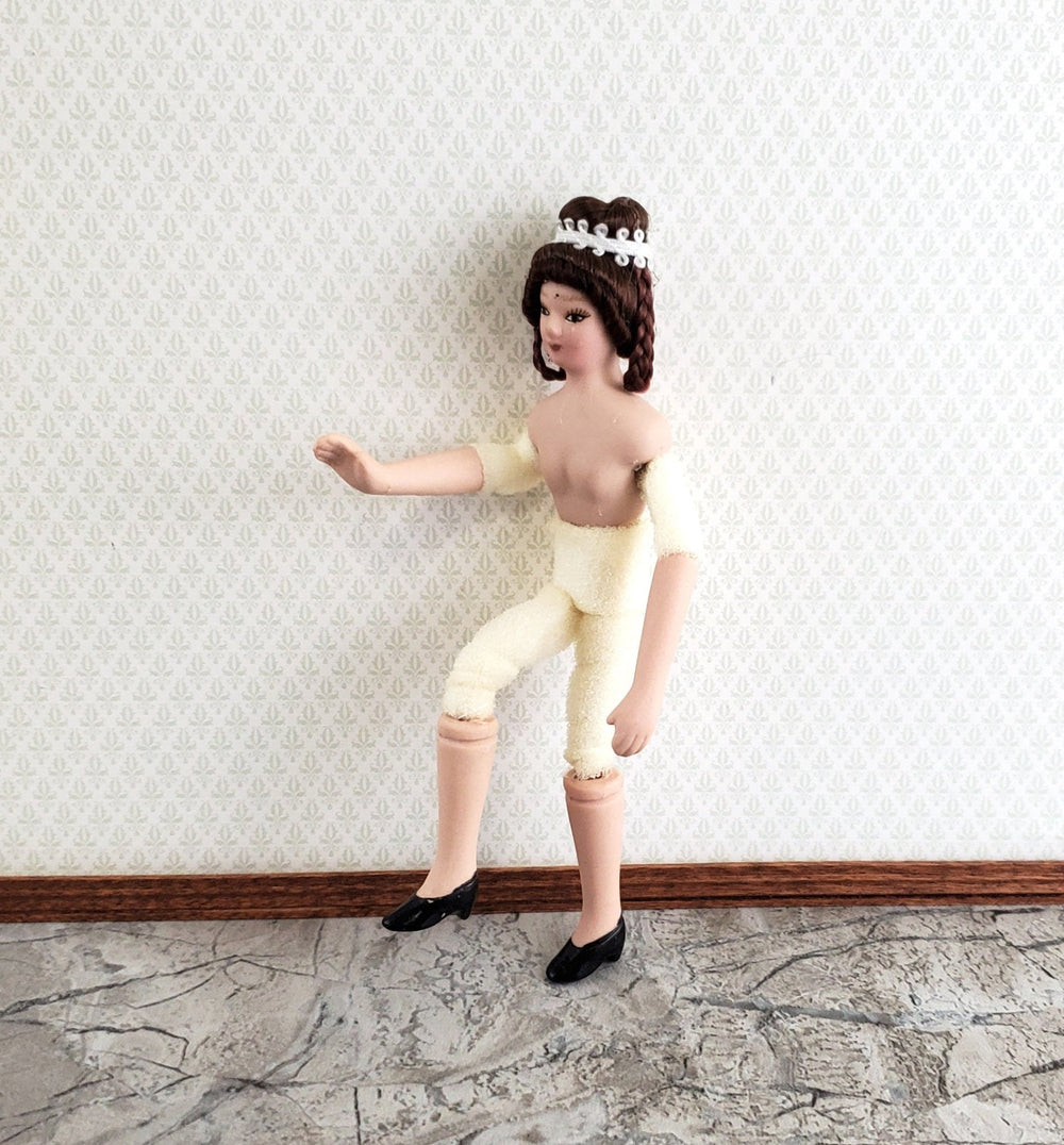 Dollhouse Miniature Porcelain Doll Undressed Female Mom Poseable 1:12 Scale - Miniature Crush
