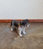 Dollhouse Miniature Puppy Dog Australian Shepherd 1:12 Scale Pet Black & White - Miniature Crush