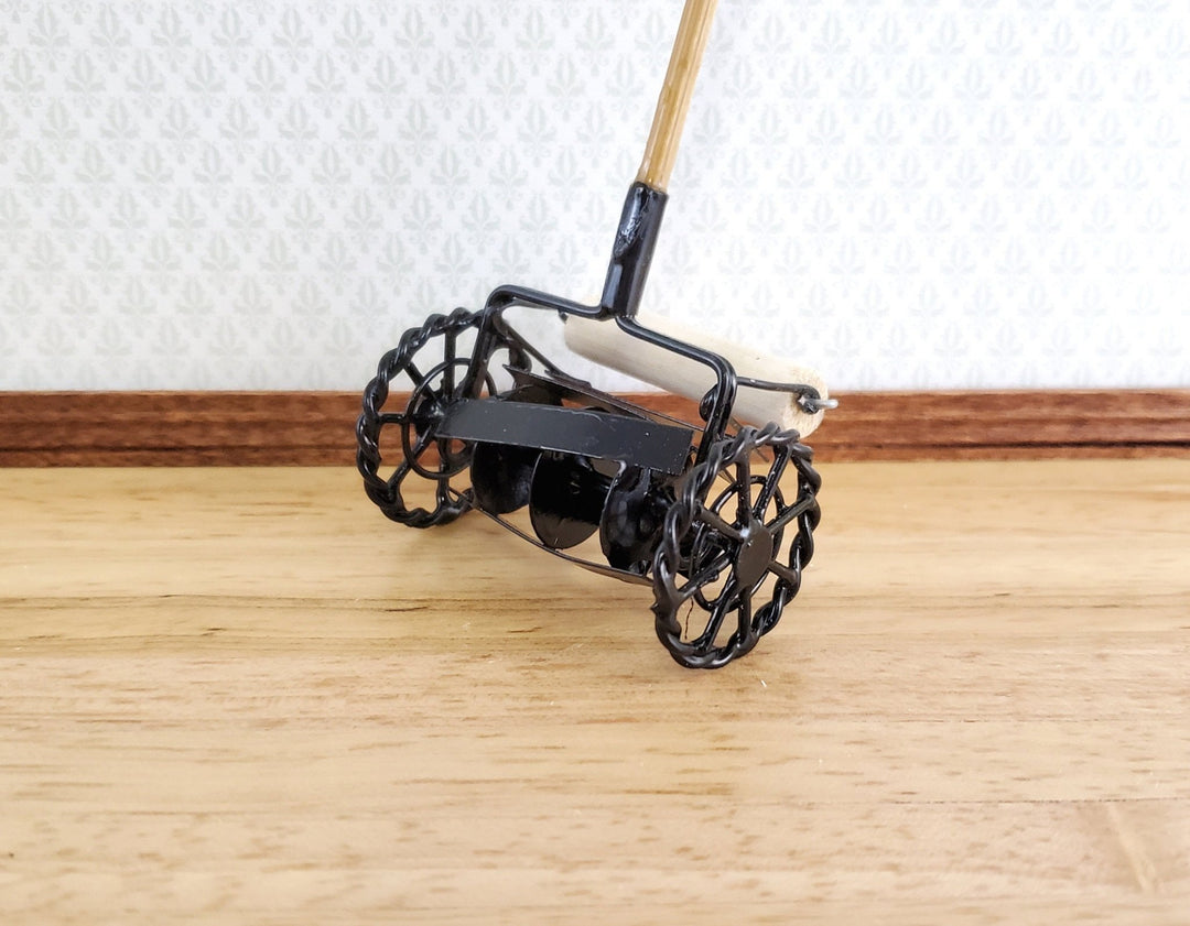 Dollhouse Miniature Push Lawn Mower for the Garden or Yard Metal 1:12 Scale Garage - Miniature Crush