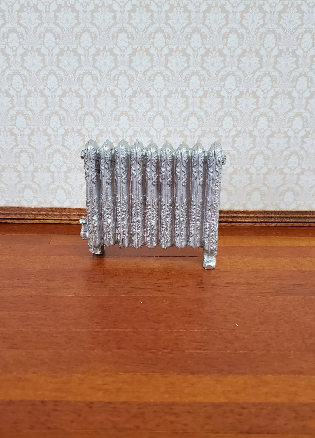 Dollhouse Miniature Radiator Large Silver Fancy 1:12 Scale Resin Accessory - Miniature Crush