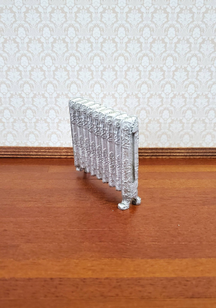 Dollhouse Miniature Radiator Large Silver Fancy 1:12 Scale Resin Accessory - Miniature Crush