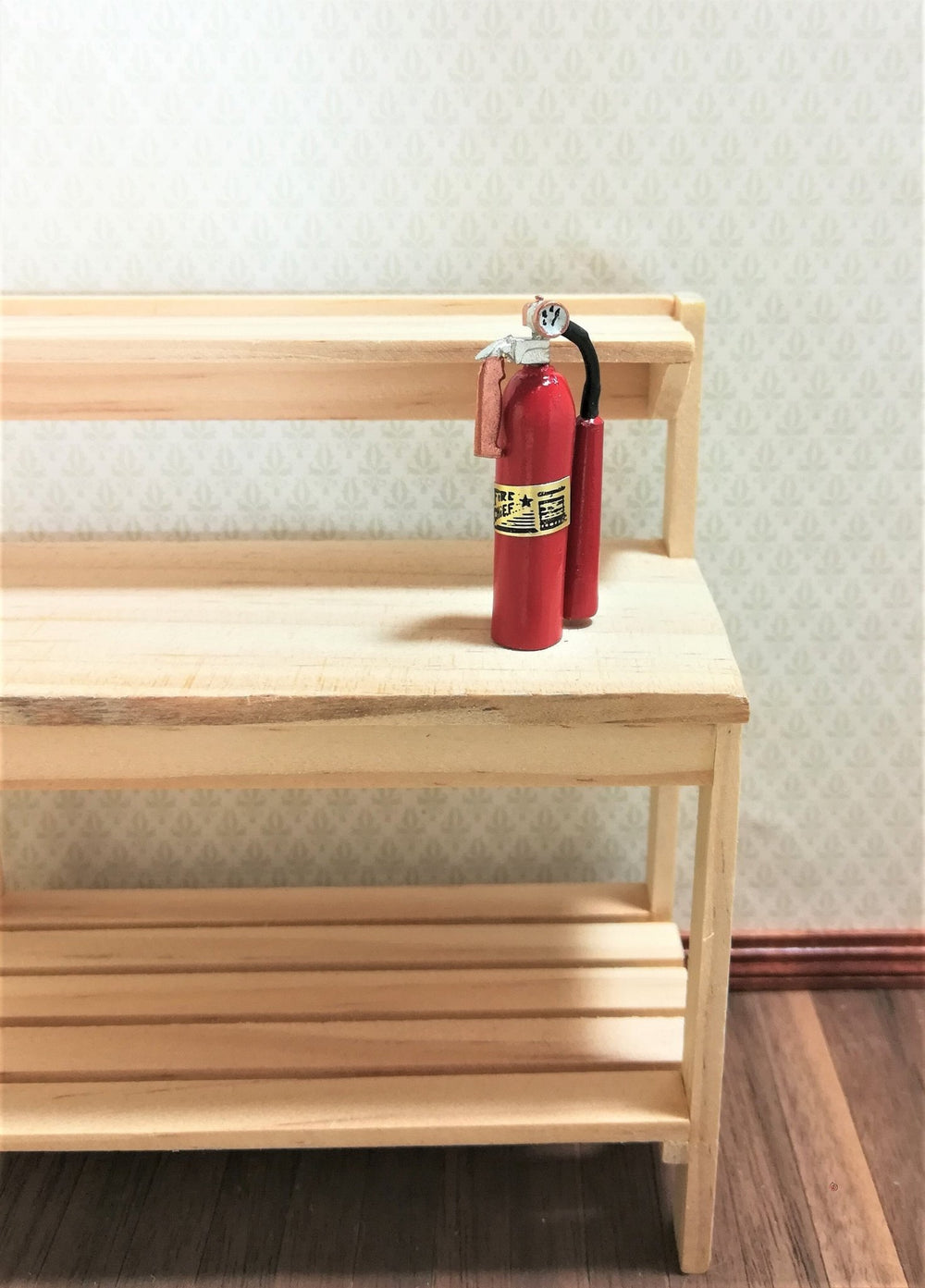 Dollhouse Miniature Red Fire Extinguisher Sir Thomas Thumb 1:12 Scale Metal - Miniature Crush
