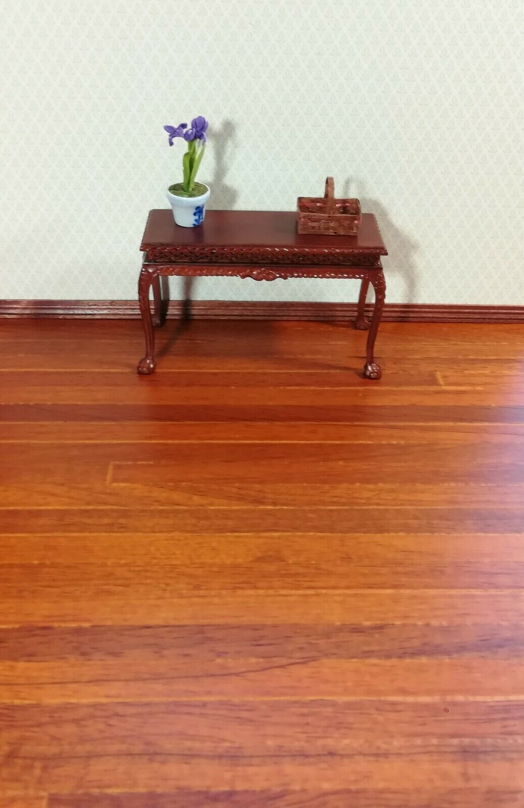 Dollhouse Miniature Red Oak Real Wood Flooring Wide Planks Gloss Finish 18" x 12 - Miniature Crush