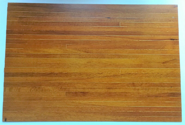 Dollhouse Miniature Red Oak Real Wood Flooring Wide Planks Gloss Finish 18" x 12 - Miniature Crush