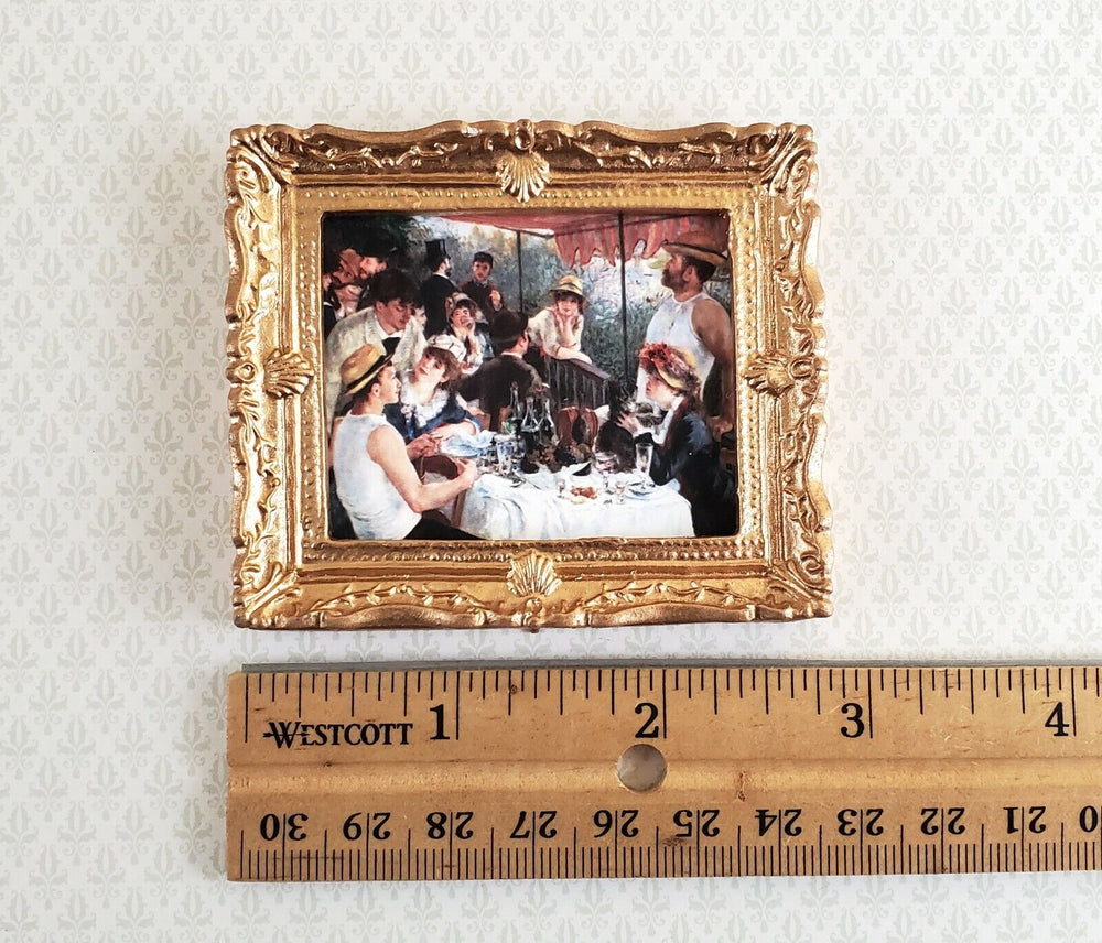 Dollhouse Miniature Renoir Luncheon of the Boating Party Frame Print 1:12 Scale - Miniature Crush