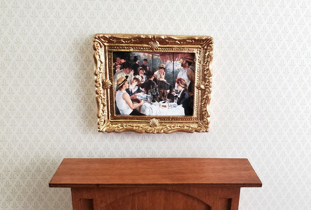 Dollhouse Miniature Renoir Luncheon of the Boating Party Frame Print 1:12 Scale - Miniature Crush