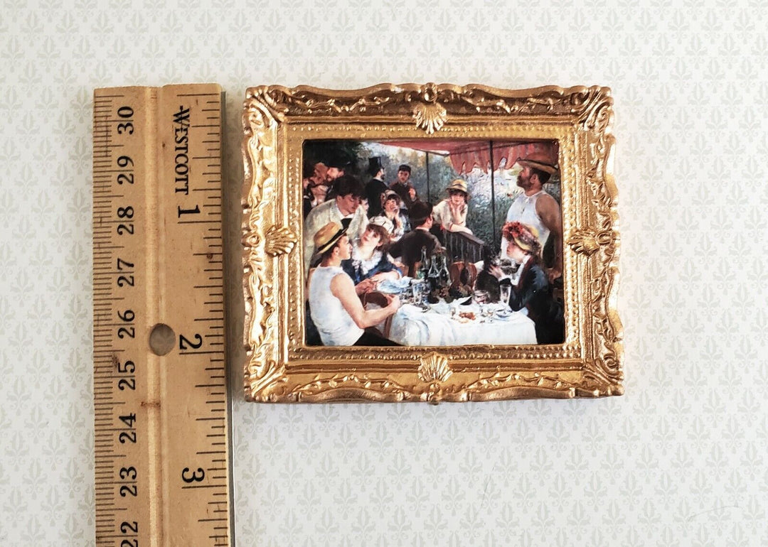 Dollhouse Miniature Renoir Luncheon of the Boating Party Frame Print 1:12 Scale - Miniature Crush